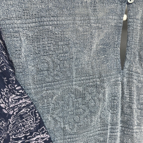 Anthropology Akimi + Kin Boho Paisley 100% Cotton Peasant Top - Picture 6 of 10